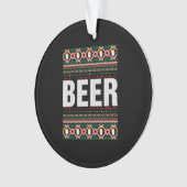 ビールの醜いクリスマスセーター オーナメント (正面)