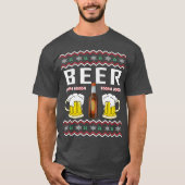 ビールの醜いクリスマスセーター Tシャツ (正面)
