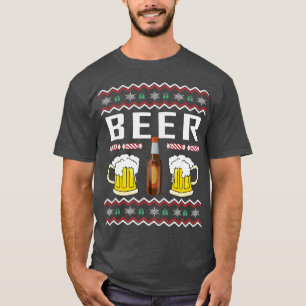 ビールの醜いクリスマスセーター Tシャツ