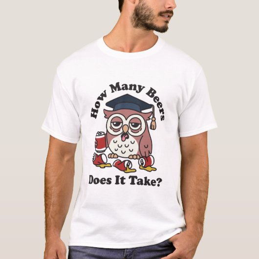 ビールの量を知る Tシャツ (正面)