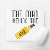 ビールの陰にいる人 マウスパッド (マウス)