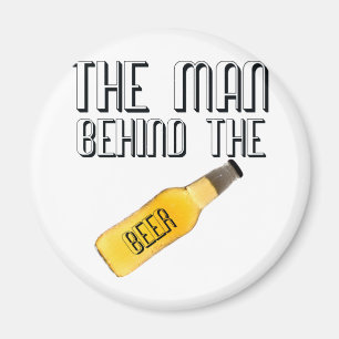ビールの陰にいる人 マグネット