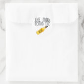 ビールの陰にいる人 ラウンドシール (バッグ)