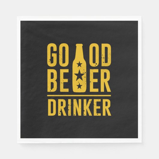 ビールの飲み方が上手 スタンダードランチョンナプキン (正面)