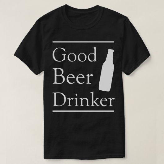 ビールの飲み方が上手 Tシャツ (デザイン正面)