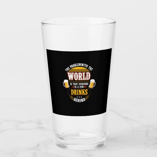 ビールの飲み物誰もが誕生の背後にいくつかの飲み物 タンブラーグラス (正面)