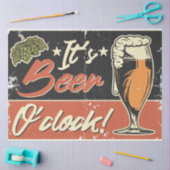 ビールの飲み込み時のビール 薄葉紙 (クラフト)