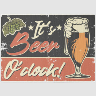 ビールの飲み込み時のビール 薄葉紙