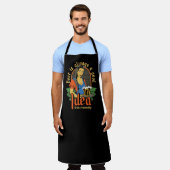 ビールはいつも良いアイディアおもしろいバーテンダーエプロン エプロン (着用した状態)