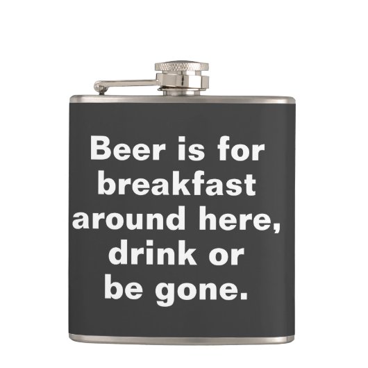 ビールはこの辺に朝食、飲み物のためまたはgonです フラスク (正面)