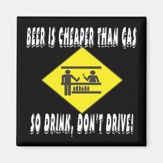 ビールはガスより安い マグネット