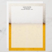 ビールはクローズアップ泡立ちます レターヘッド (正面/裏面)