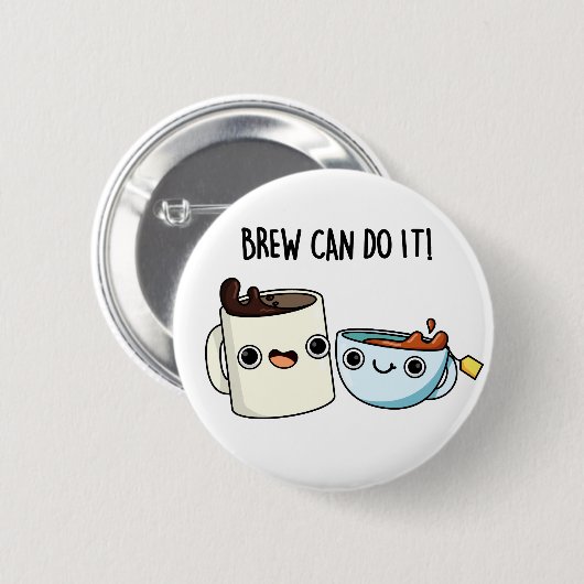 ビールはコーヒーおもしろいの紅茶パンができる 缶バッジ (正面&裏面)