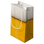 ビールはパターン背景泡立ちます スモールペーパーバッグ (裏面アングル)