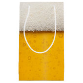 ビールはパターン背景泡立ちます スモールペーパーバッグ (正面)