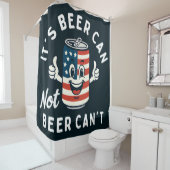 ビールはビールは飲めないおもしろいパーティー シャワーカーテン (インサイチュ)