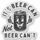 ビールはビールは飲めないおもしろいパーティー シール (正面)