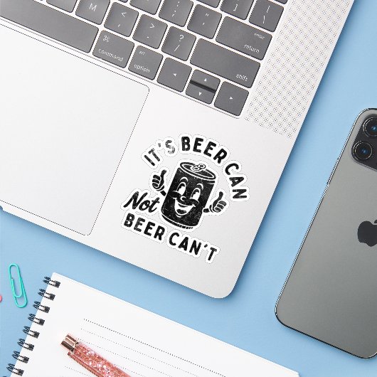 ビールはビールは飲めないおもしろいパーティー シール (ノートパソコンとiPhone)