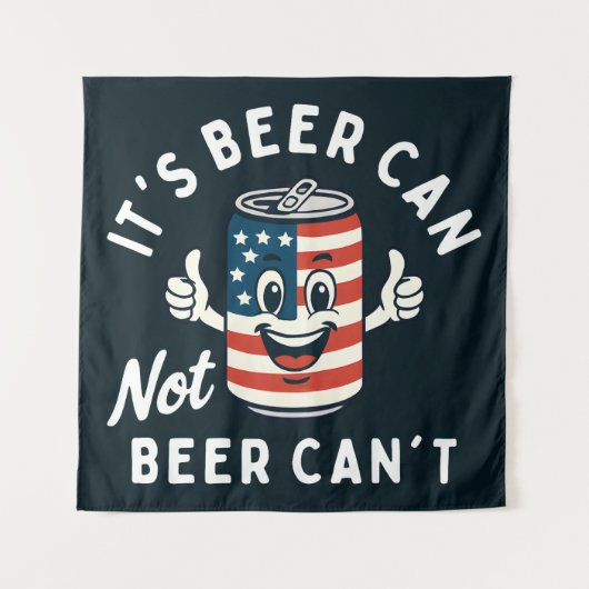 ビールはビールは飲めないおもしろいパーティー タペストリー (正面)