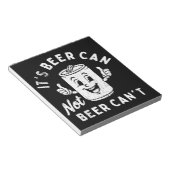 ビールはビールは飲めないおもしろいパーティー ノートパッド (アングル)