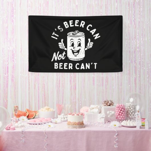 ビールはビールは飲めないおもしろいパーティー 横断幕 (パーティー)
