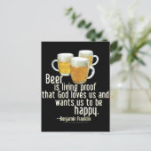 ビールはプルーフ（フランクリン） ポストカード (スタンド正面)