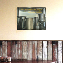 ビールはベンジャミンフランクリン・メタル・アートの証明引用文