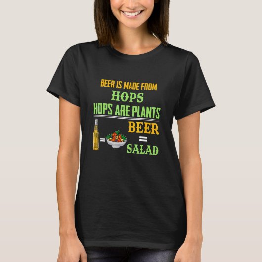 ビールはホップから作られるホップは植物のコスト Tシャツ (正面)