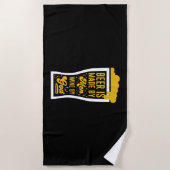 ビールは人が作る ビーチタオル (正面)