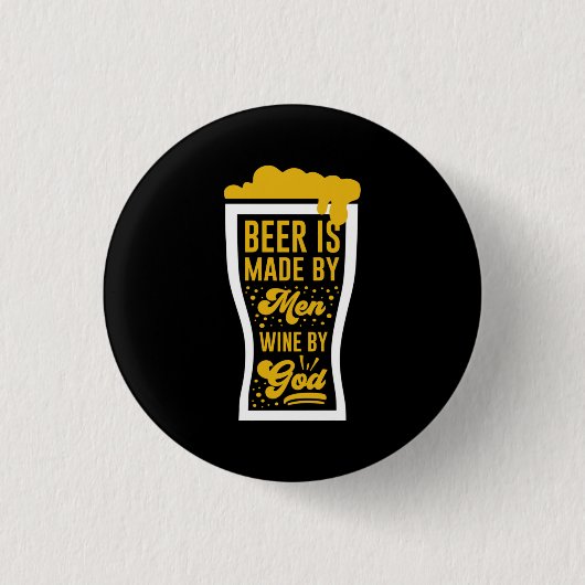 ビールは人が作る 缶バッジ (正面)
