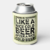 ビールは冷たいビールに限おもしろいるモダン 缶クーラー (缶裏面)