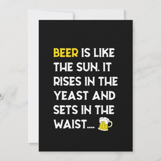 ビールは太陽ビールのことわざのようおもしろいなユーモア セーブザデート (正面)