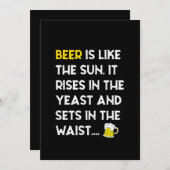 ビールは太陽ビールのことわざのようおもしろいなユーモア セーブザデート (正面/裏面)