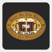 ビールは最高のオクトーバーフェスト スクエアシール (正面)