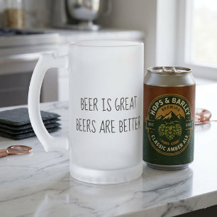 ビールは最高 ビールはもっと最高 面白い フロストグラスビールジョッキ