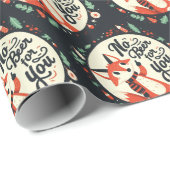 ビールは無いクリスマスキツネ ラッピングペーパー (ロールコーナー)