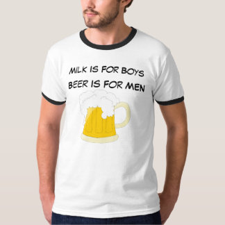 ビールは男性へです Tシャツ