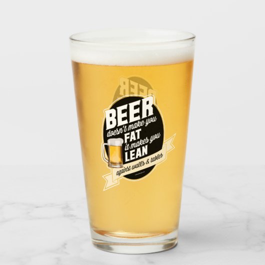 ビールは痩せる タンブラーグラス (ドリンク正面)