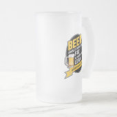 ビールは痩せる フロストグラスビールジョッキ (正面右)