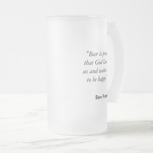 "ビールは神が私達を愛し、t…ほしいと思うこと証拠です フロストグラスビールジョッキ (正面右)