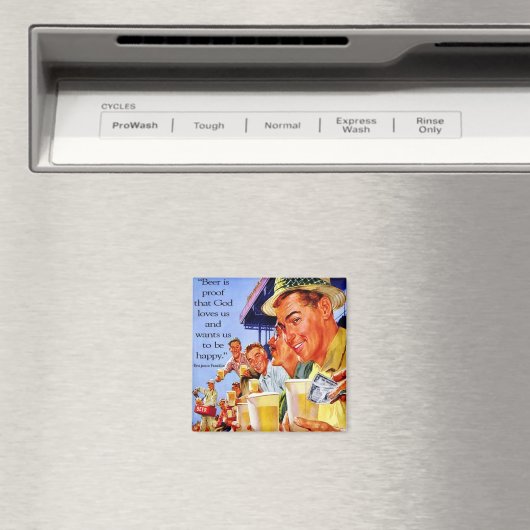 「ビールは神様が私たちを愛してくれる証しだ」磁石 マグネット (インサイチュ (食洗機))