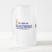 ビールは私に素晴らしいビールのジョッキをします フロストグラスビールジョッキ (正面左)