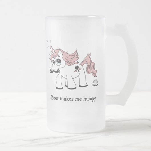 ビールは私にhumpyユニコーンのビールのジョッキをします フロストグラスビールジョッキ (右)