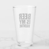 ビールは私のバレンタイン タンブラーグラス (裏面)