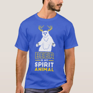 ビールは私の精神動物です Tシャツ