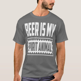 ビールは私の精神動物の女の子 Tシャツ