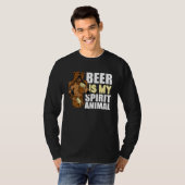 ビールは私の精神動物ビール飲みバイキング Tシャツ (正面フル)