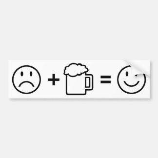 ビールは私を幸せにさせます! バンパーステッカー