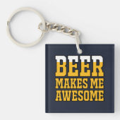 ビールは私を超人にする キーホルダー (正面)