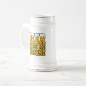 ビールは私を超人にする ビールジョッキ (正面左)